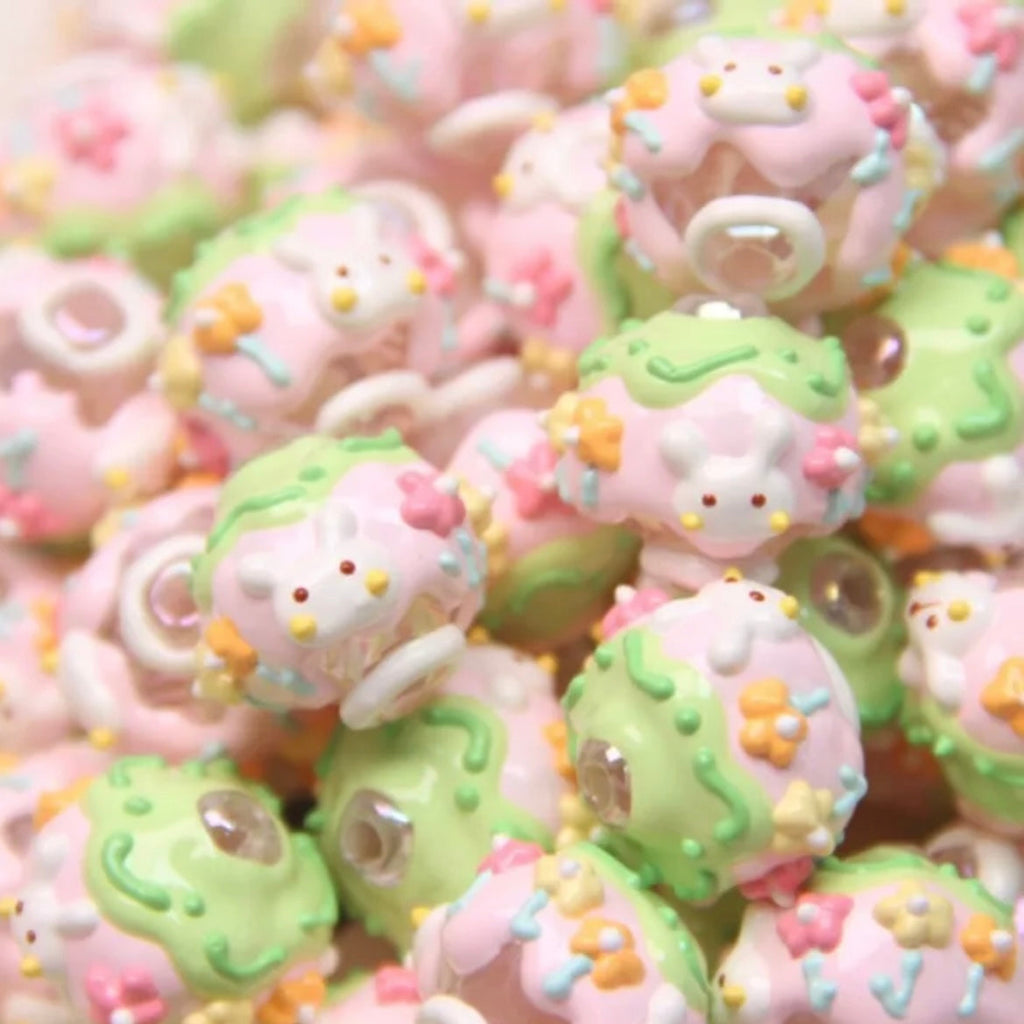 Hand-Painted Rabbit Beads