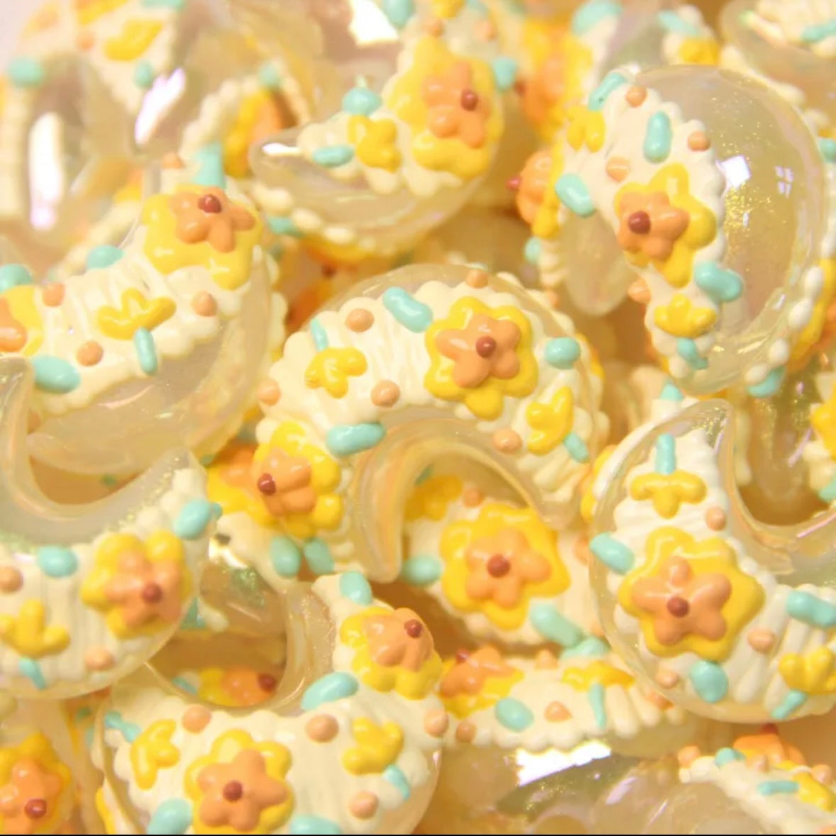 Hand-Painted Moon Bead