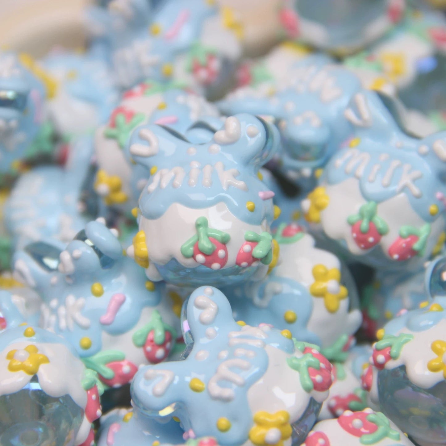 Milk Carton Hand-Painted Beads