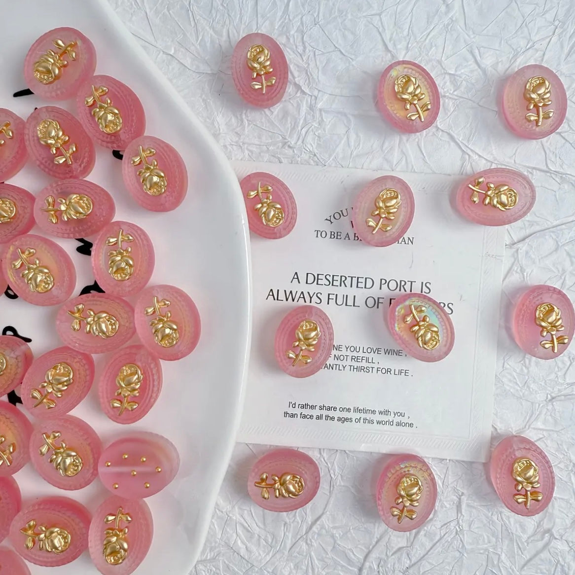 Rose-Shaped Beaded Jewelry