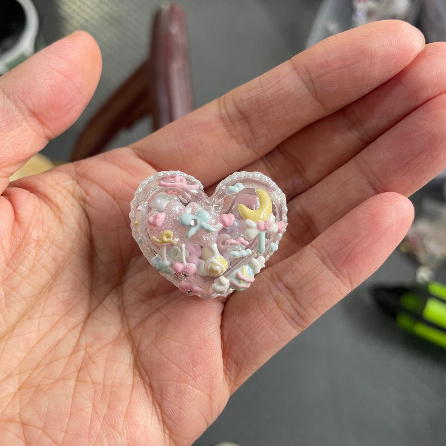 Love Heart Rocking Ball Beads