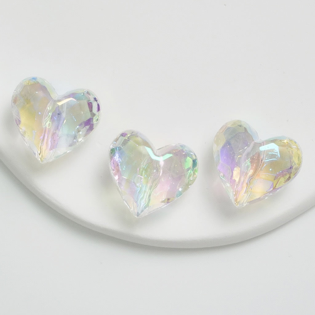 Transparent Star-Shaped Heart-Shaped Beads