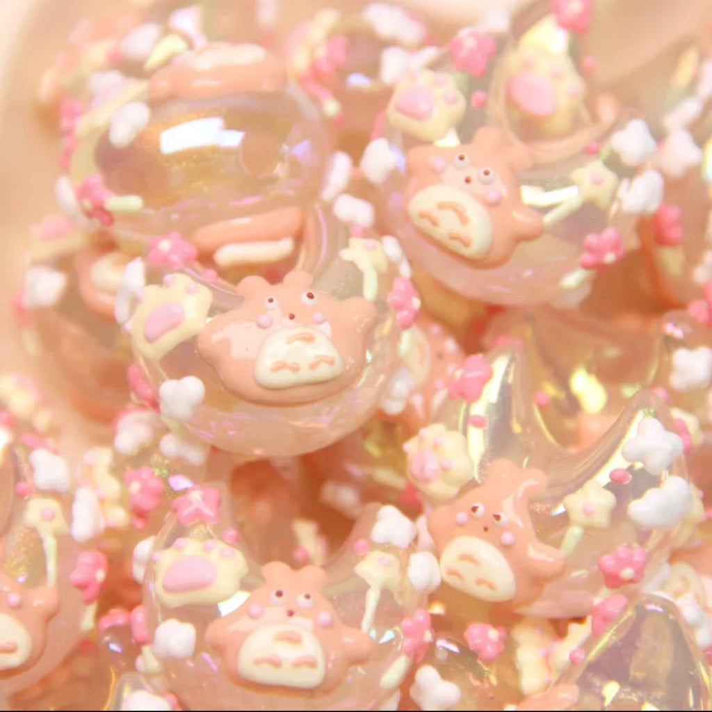 Hand-Painted Moon Bead