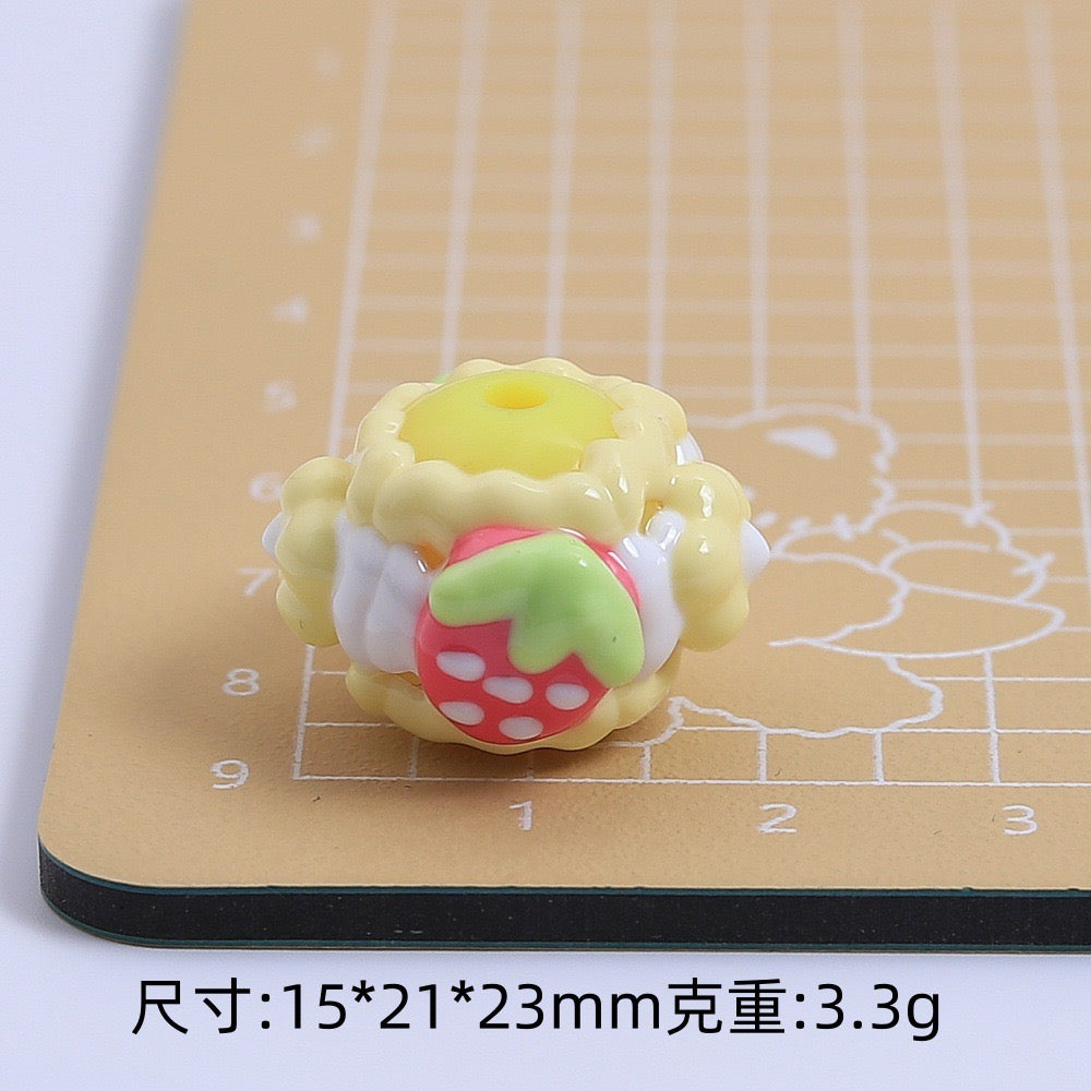 Hand-painted Strawberry Beads