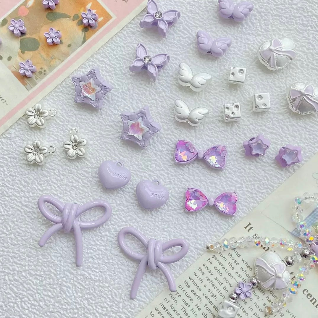 Purple-Colored Alloy Beads