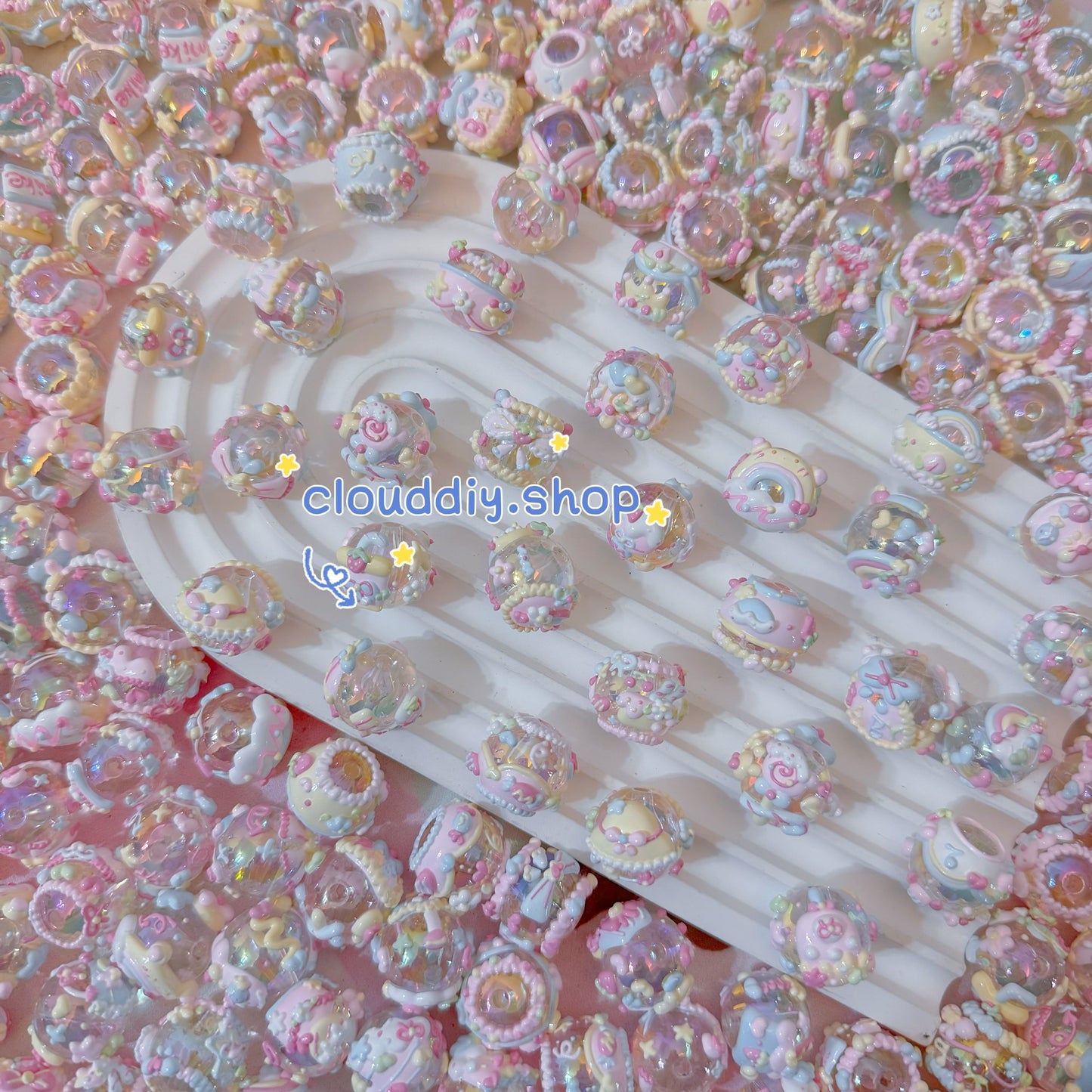 Translucent Hand-Painted Beads