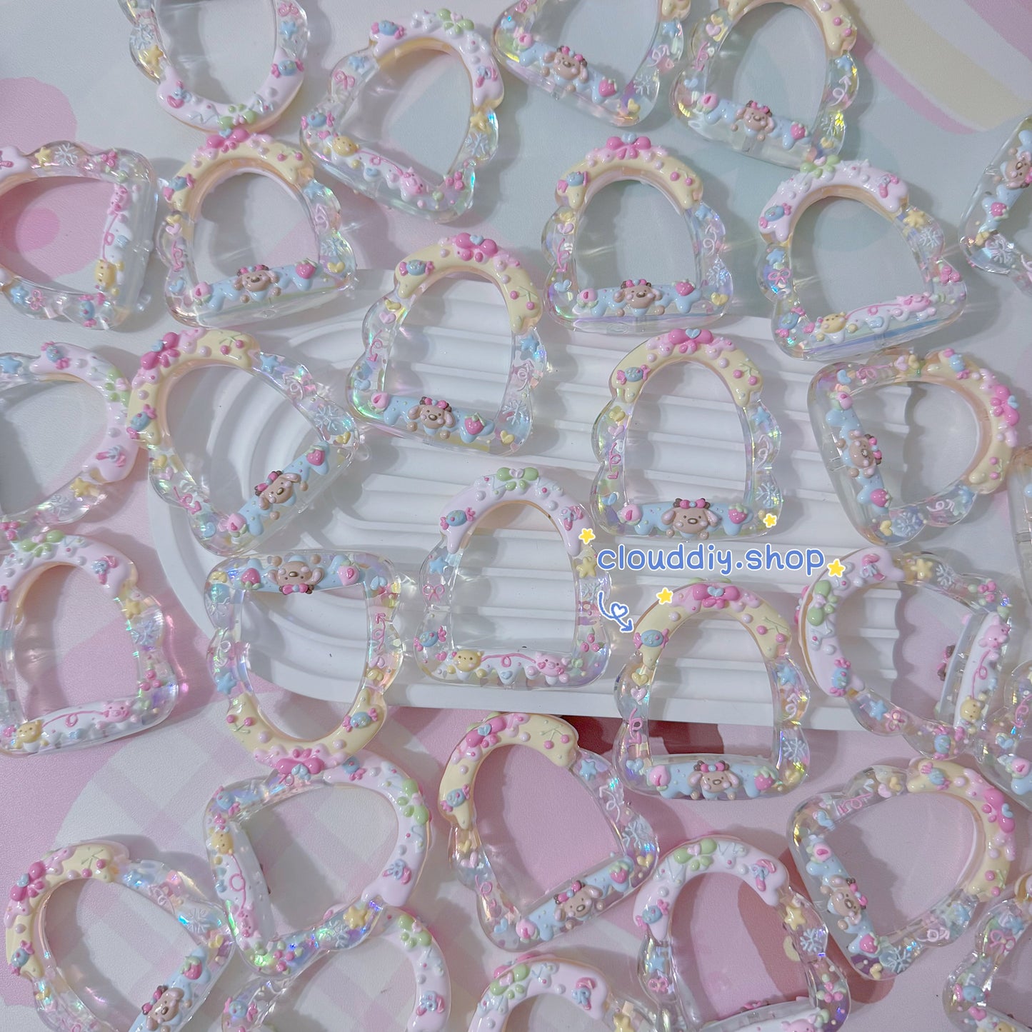 Hand-Painted Beads For Macaron Picture Frames
