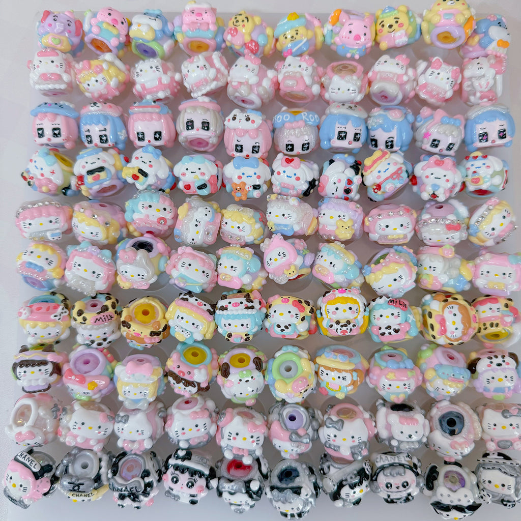 Mix Cartoon Hand Painted Beads