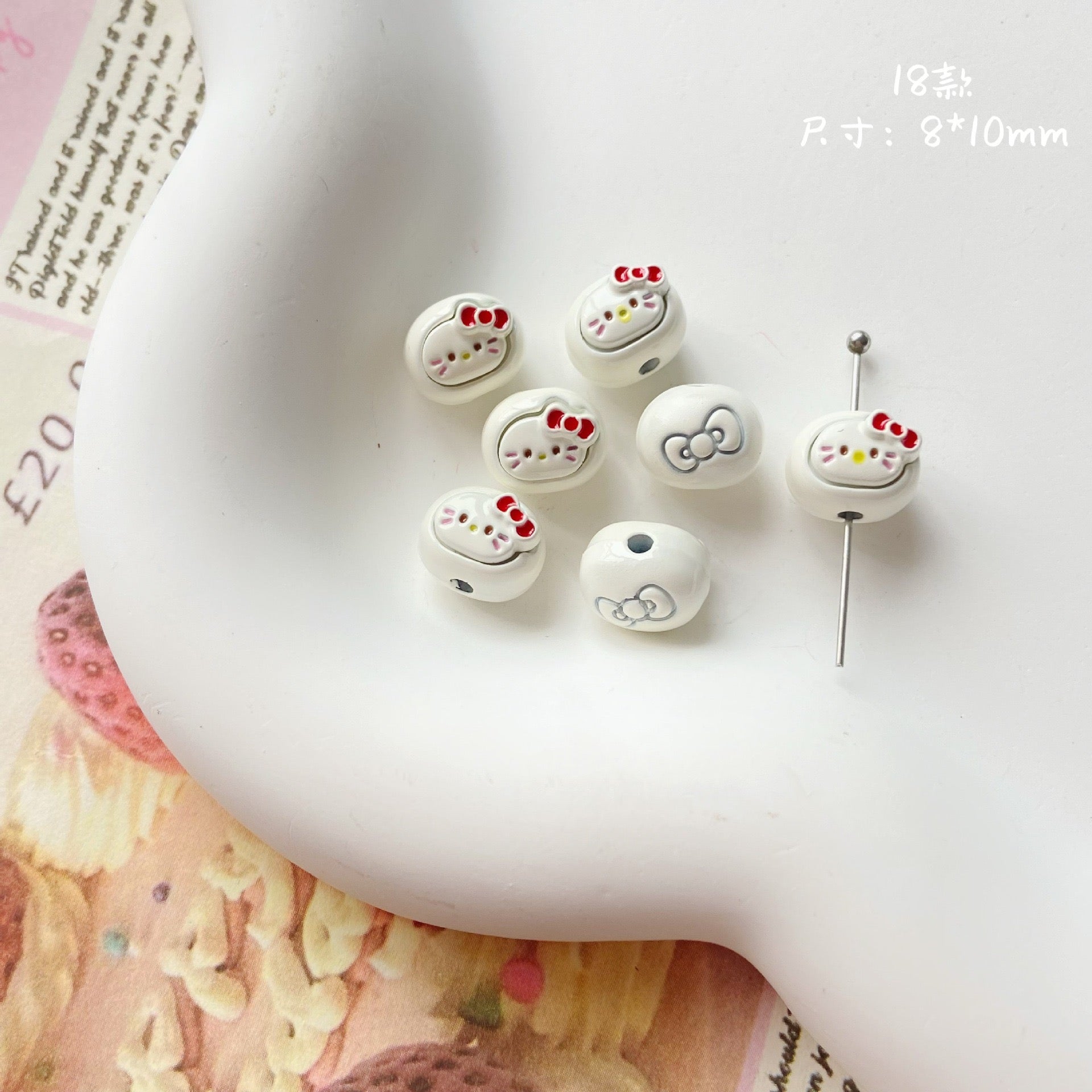 Alloy Hello Kitty Beads