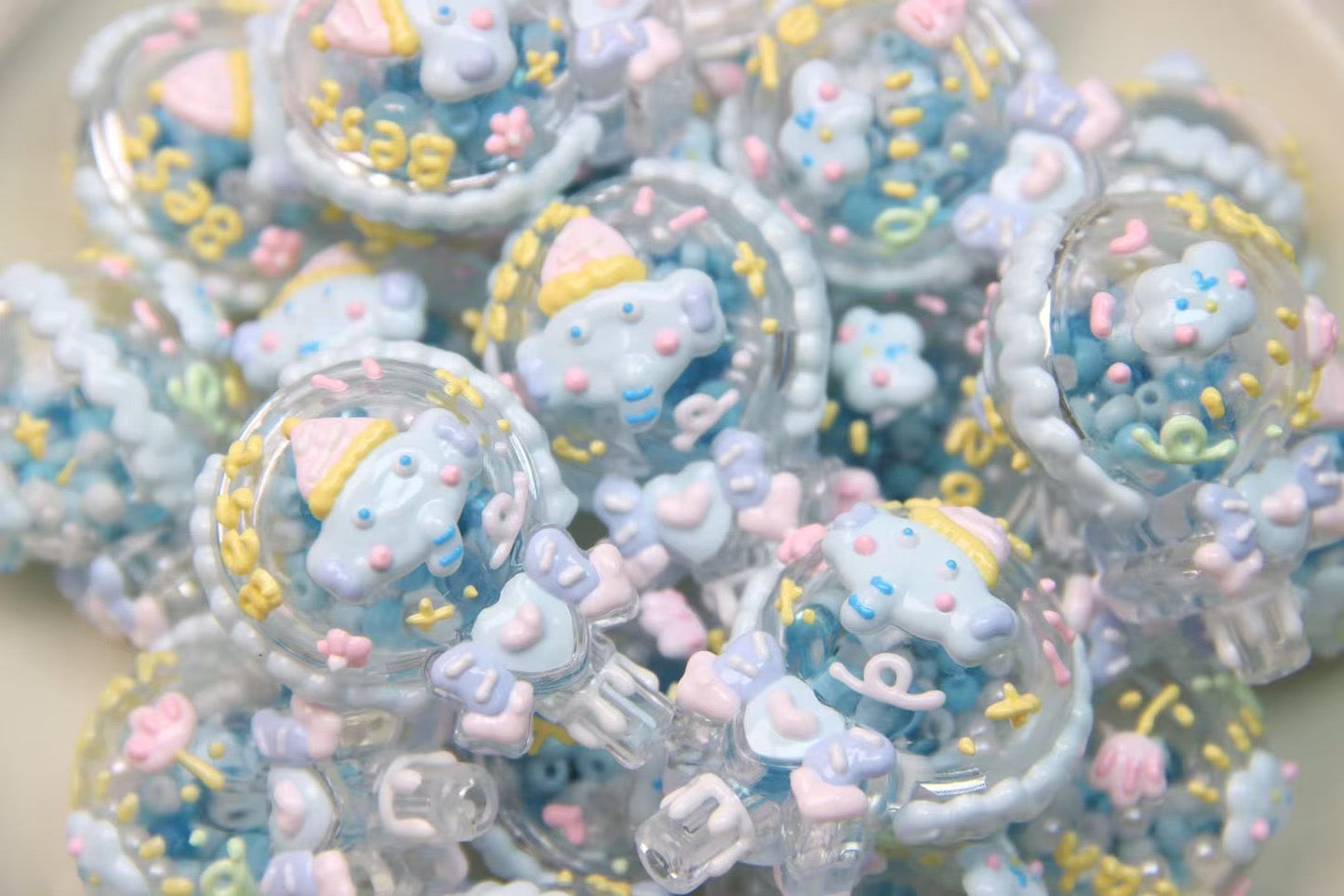 Hand-Painted Lollipop-Shaped Beads