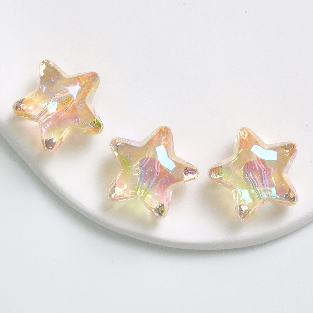 Transparent Star-Shaped Heart-Shaped Beads