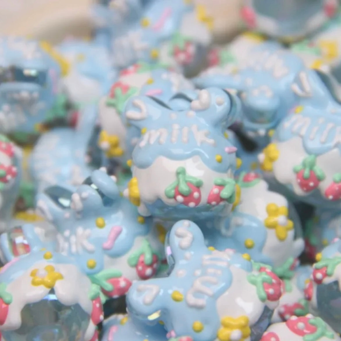 Milk Carton Hand-Painted Beads