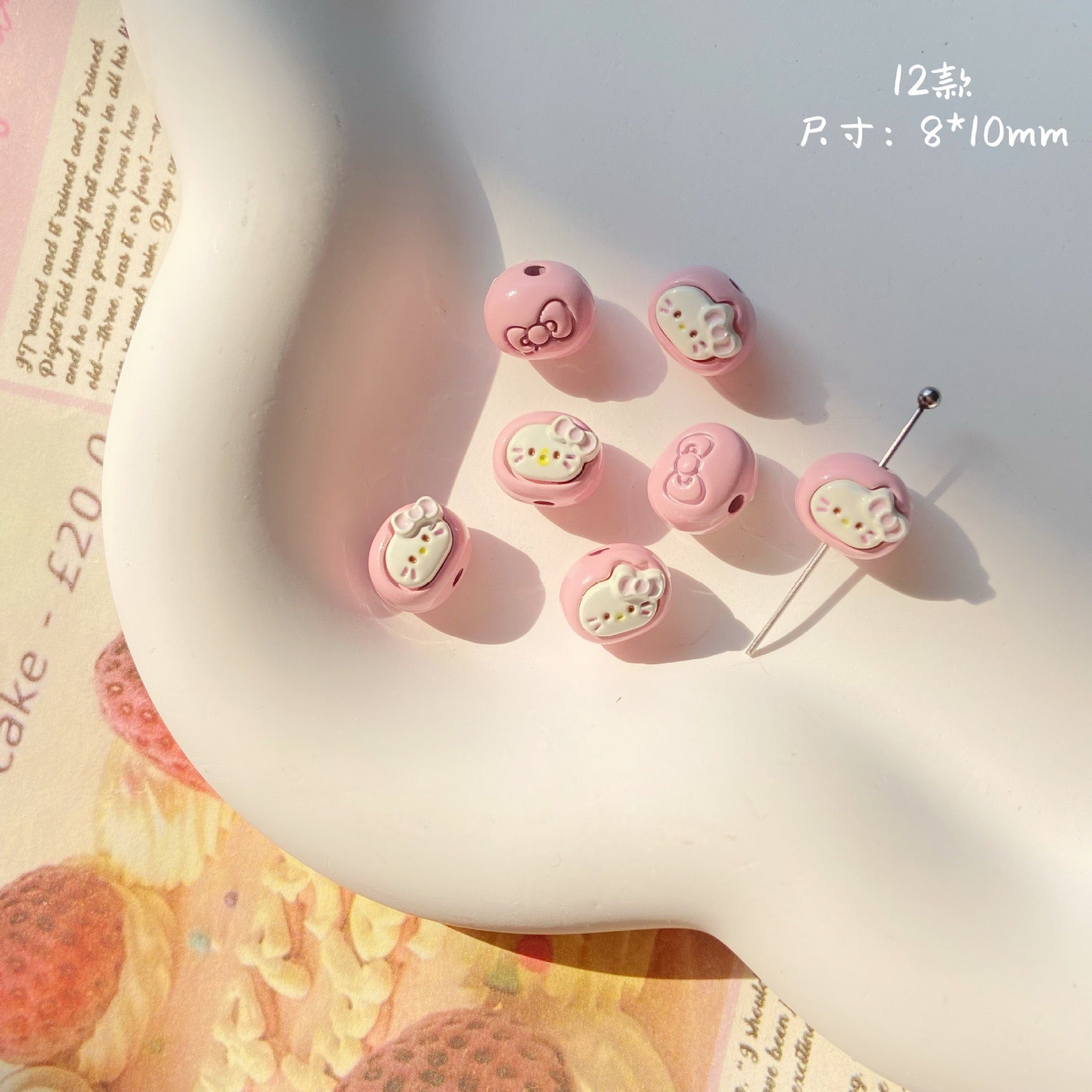 Alloy Hello Kitty Beads