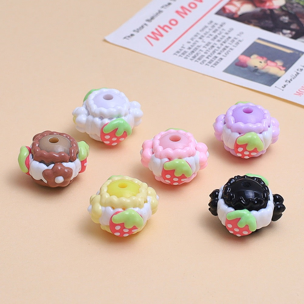 Hand-painted Strawberry Beads