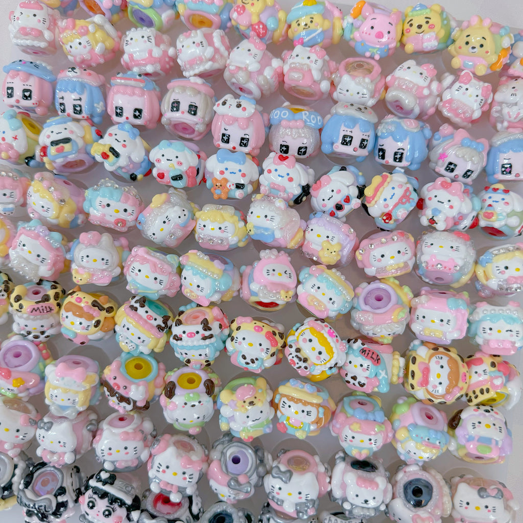 Mix Cartoon Hand Painted Beads