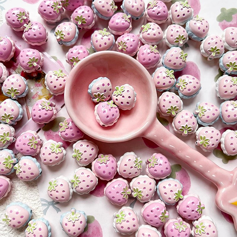 Strawberry Alloy Beads
