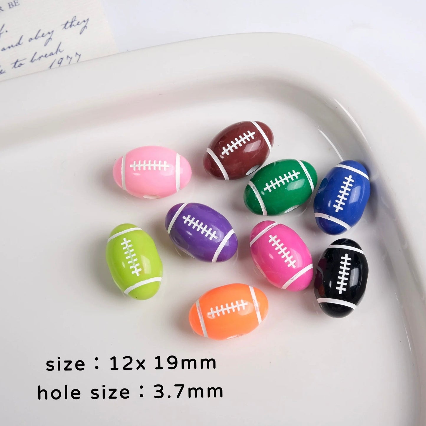 Rugby-Shaped Beads