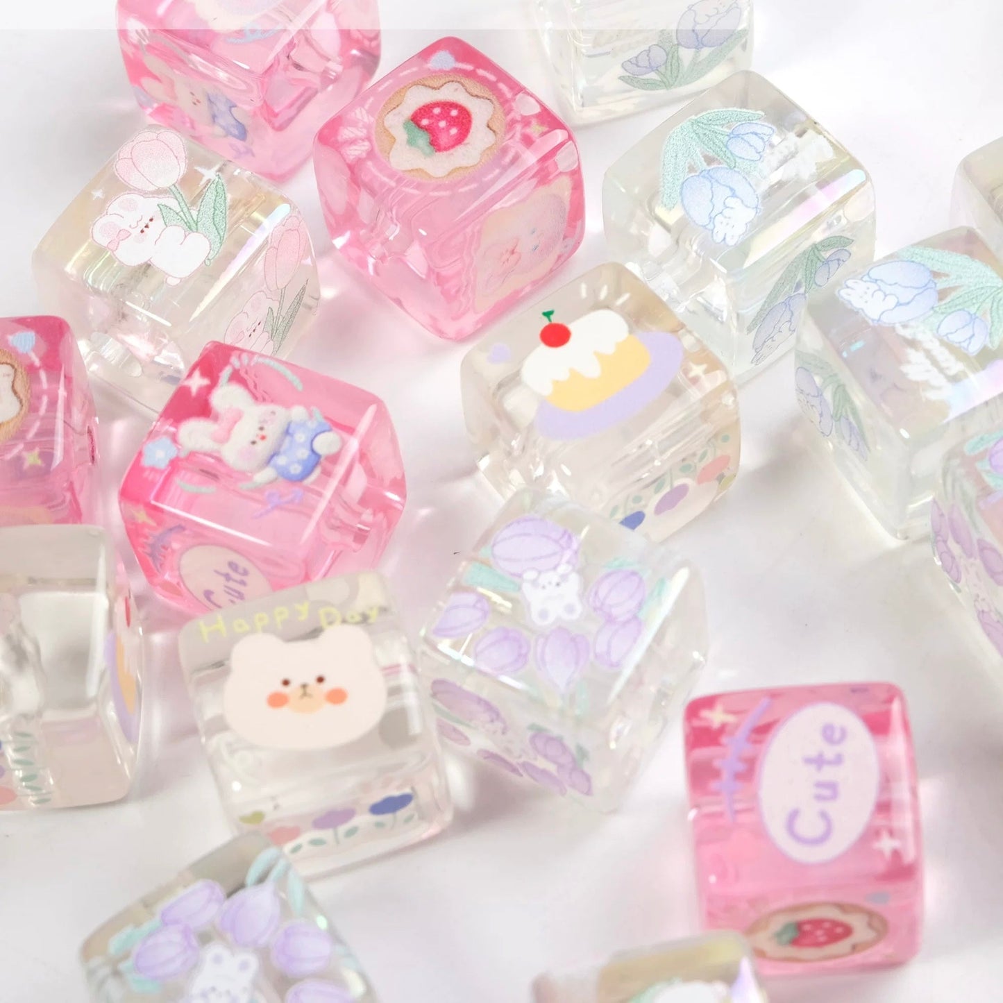 Translucent Square Bead String