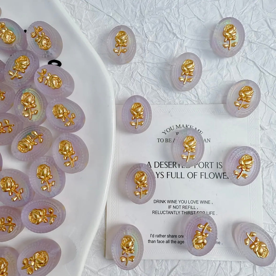 Rose-Shaped Beaded Jewelry