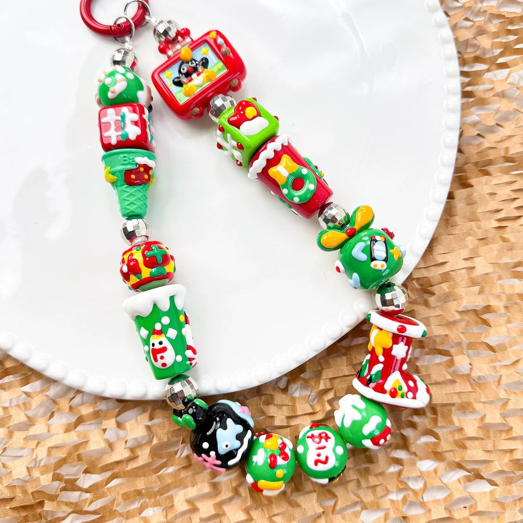 Christmas Hand-Painted Beads