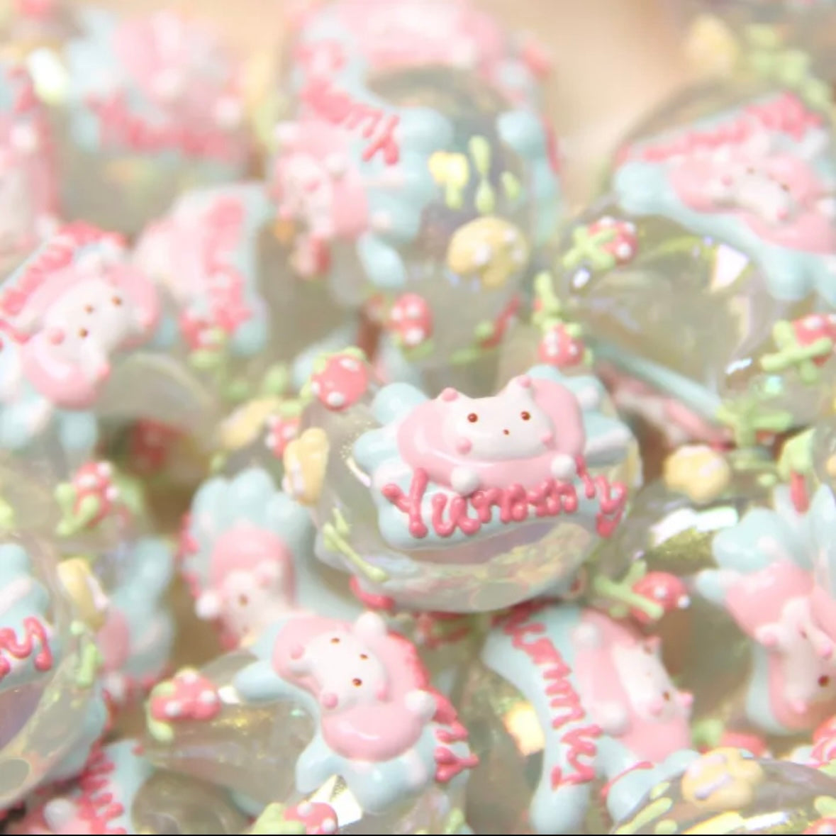 Hand-Painted Moon Bead