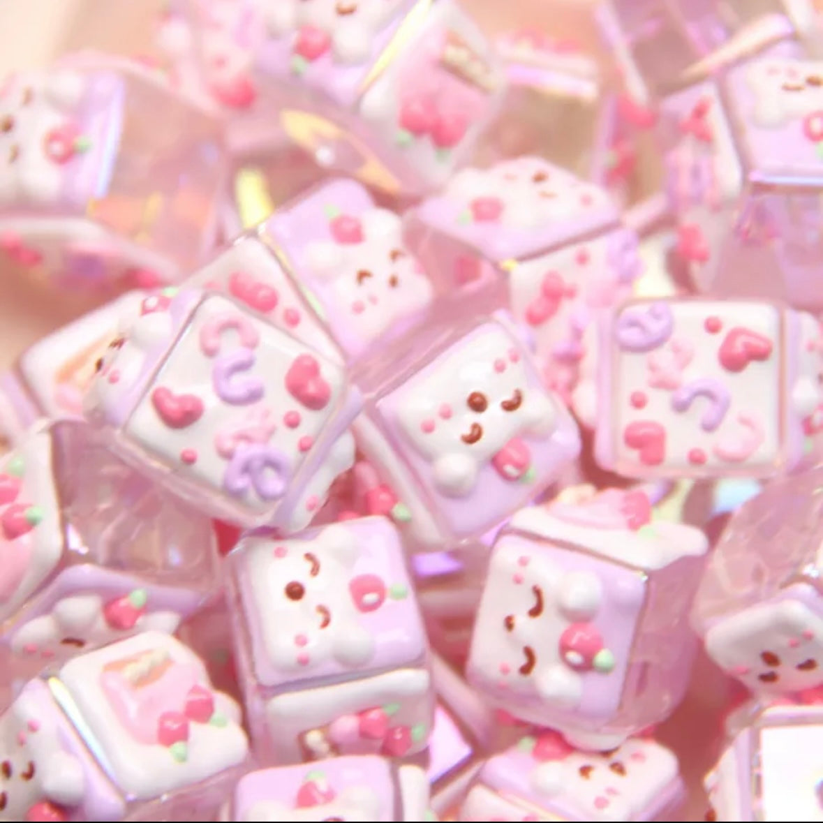 Square Hand-Painted Bead