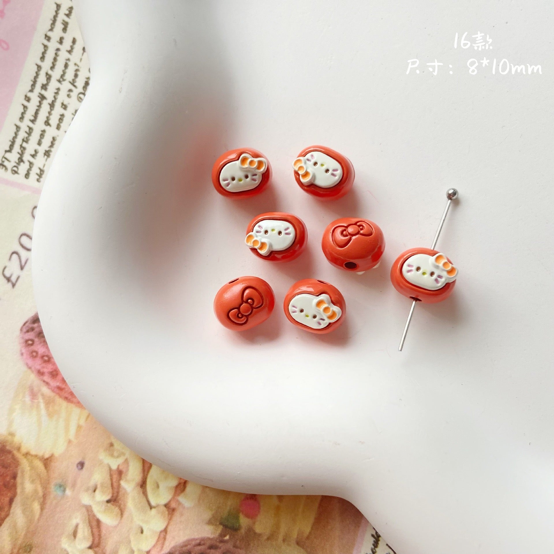 Alloy Hello Kitty Beads