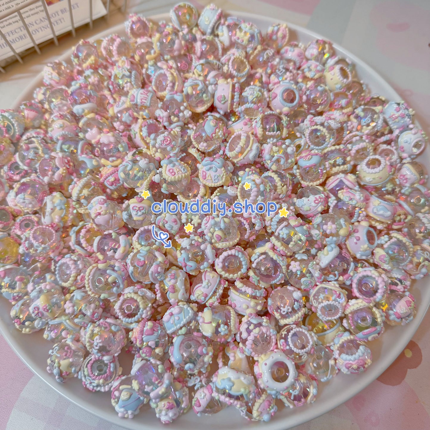 Translucent Hand-Painted Beads