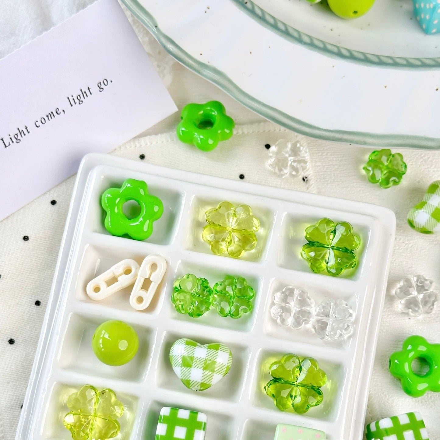 Green-Colored Beads