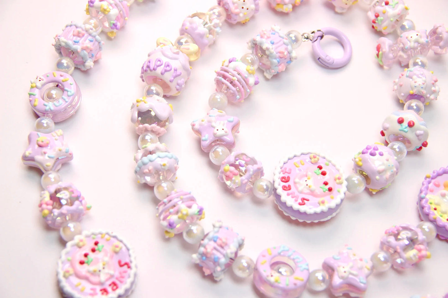Purple Hand-Painted Beads