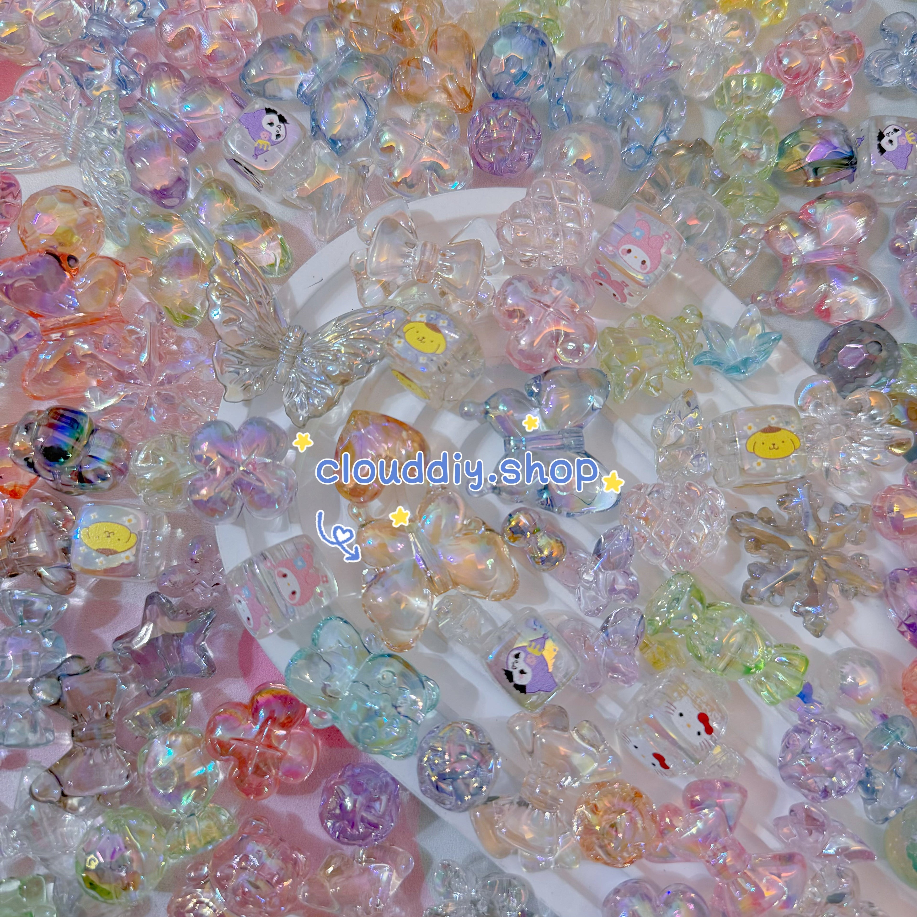 Mixed Transparent Beads