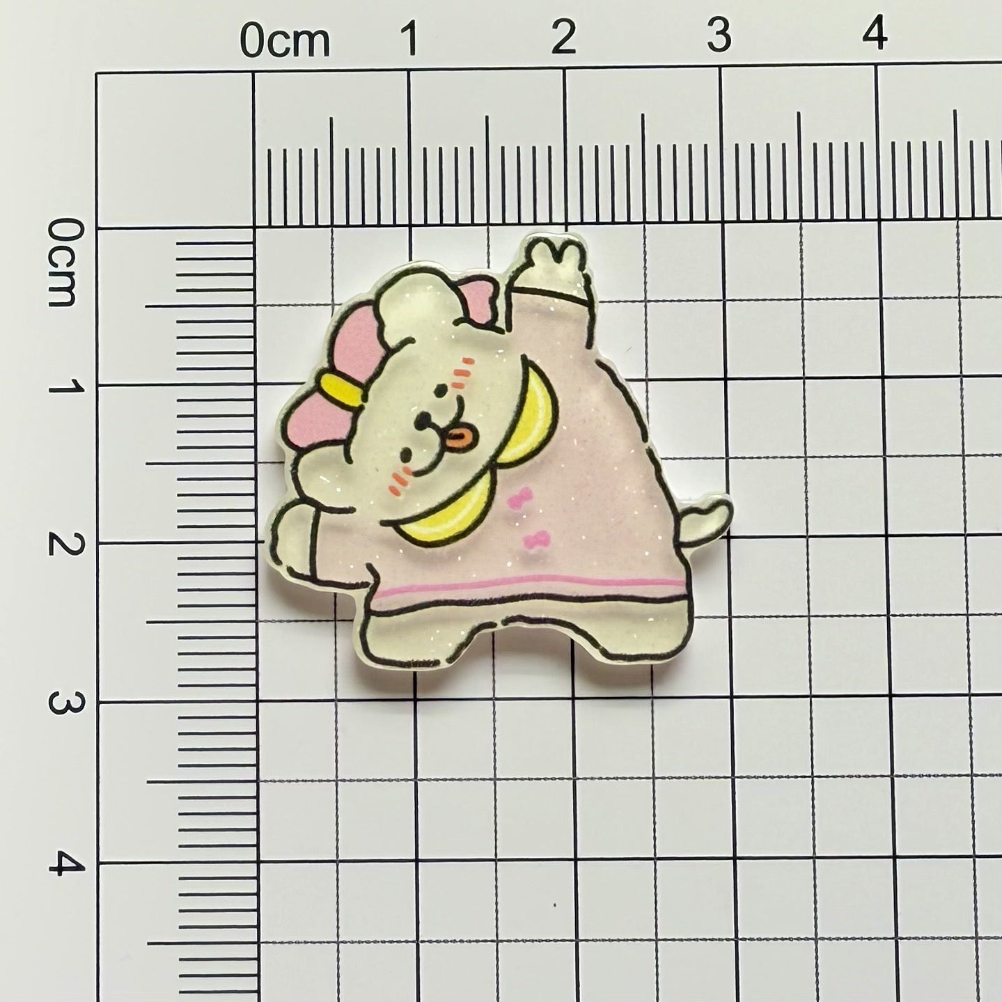 Line-Drawn Puppy Acrylic Patch