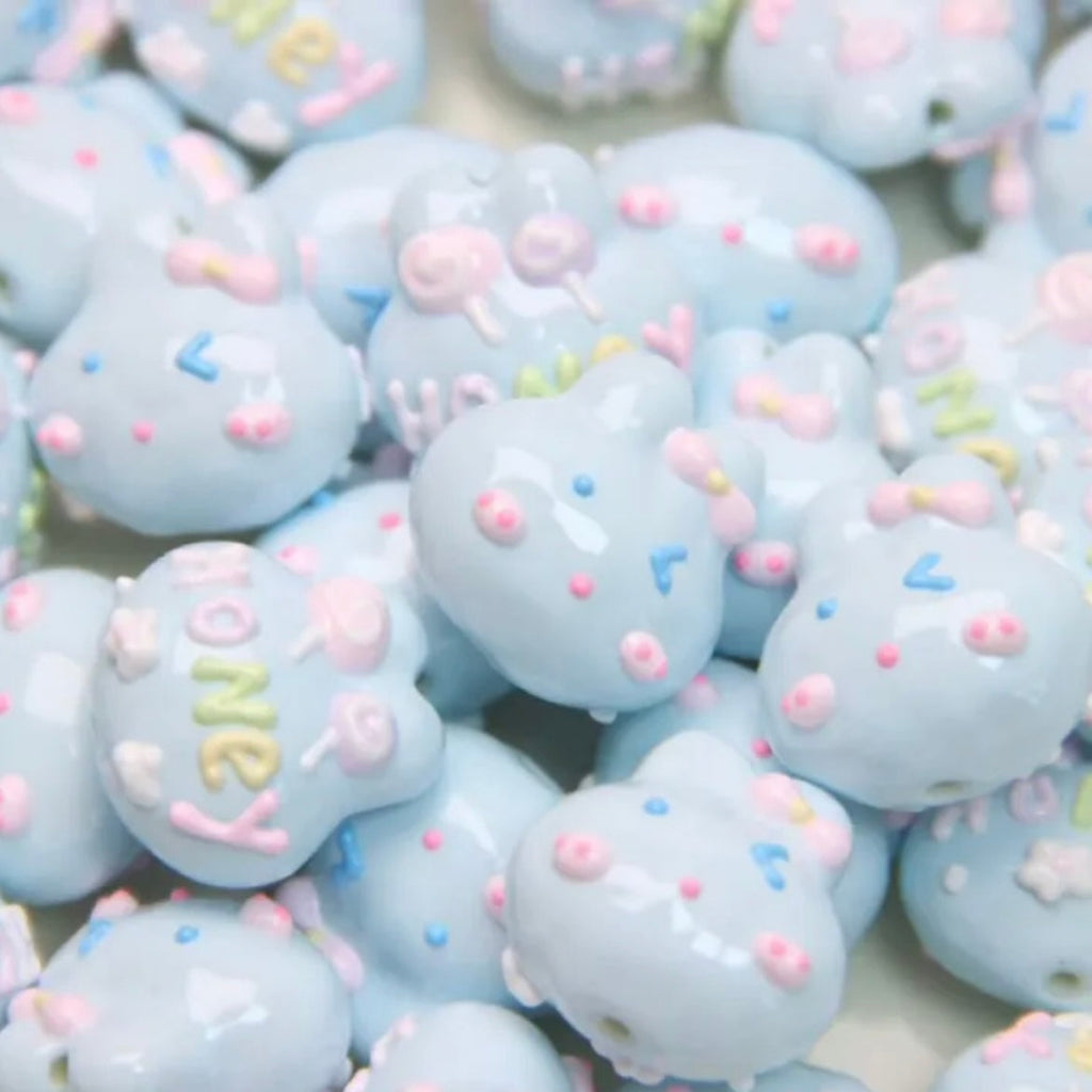 Hand-Painted Rabbit Beads