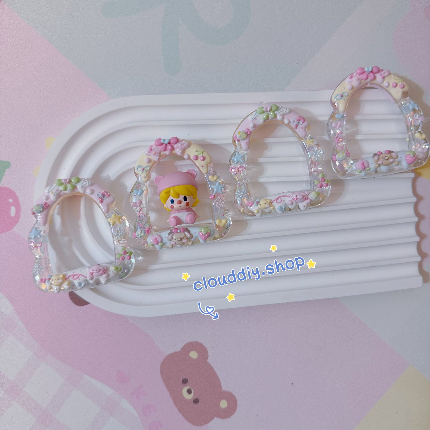 Hand-Painted Beads For Macaron Picture Frames