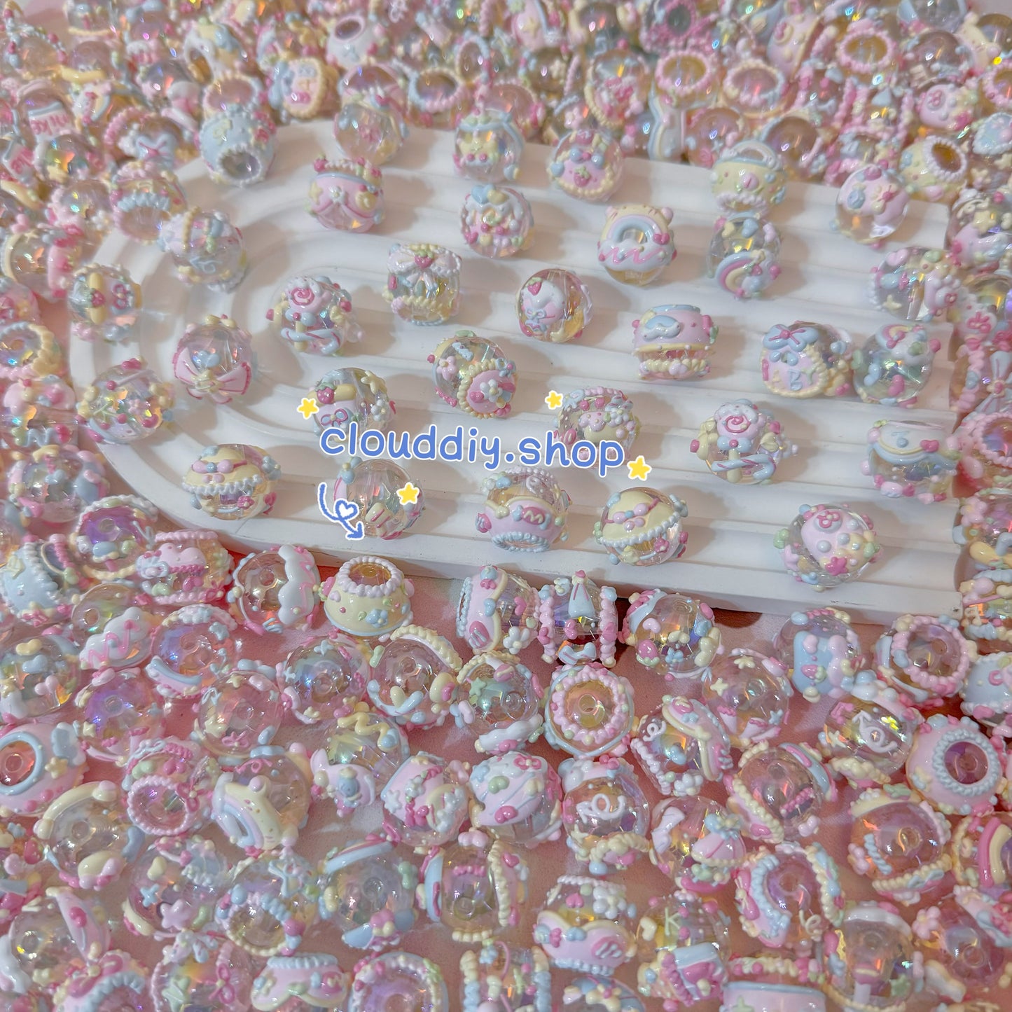 Translucent Hand-Painted Beads