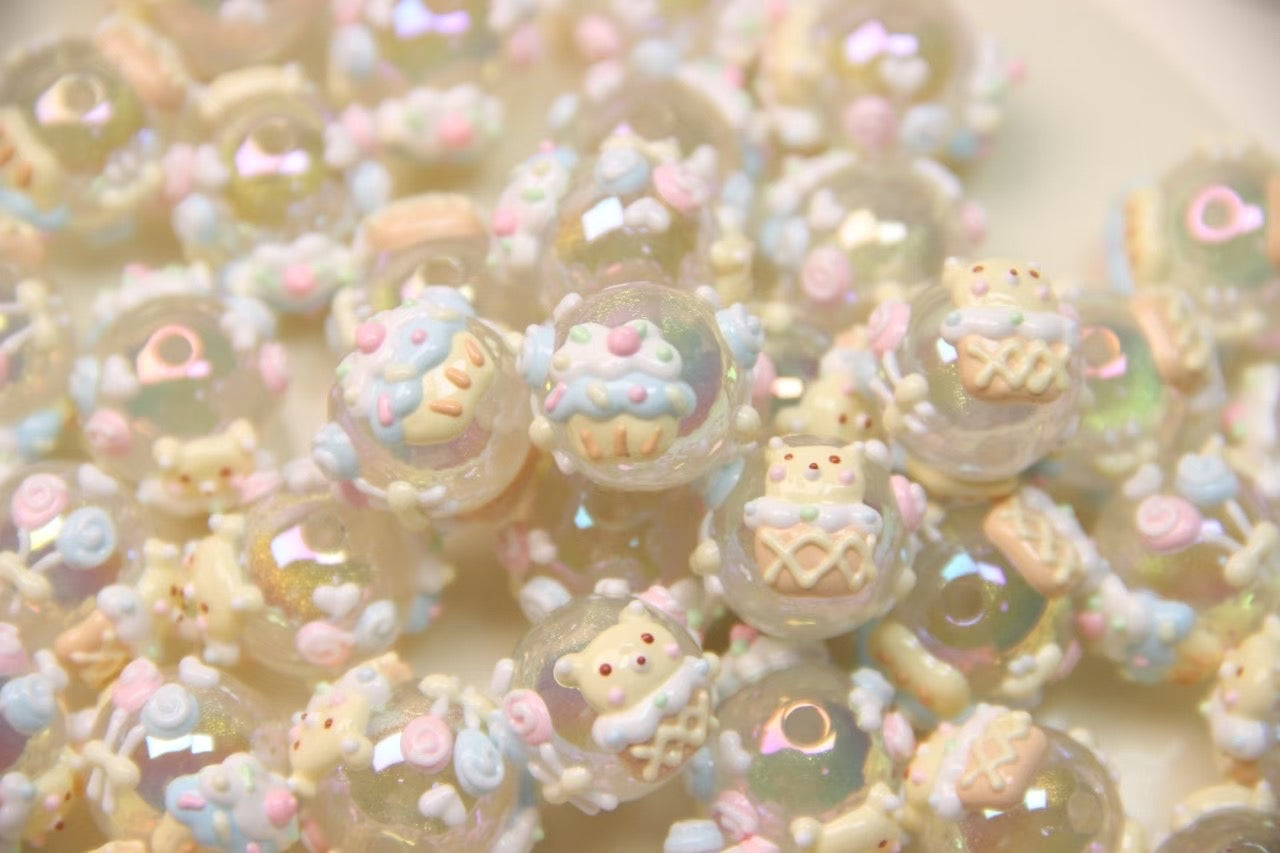 Cartoon Hand-Painted Beads