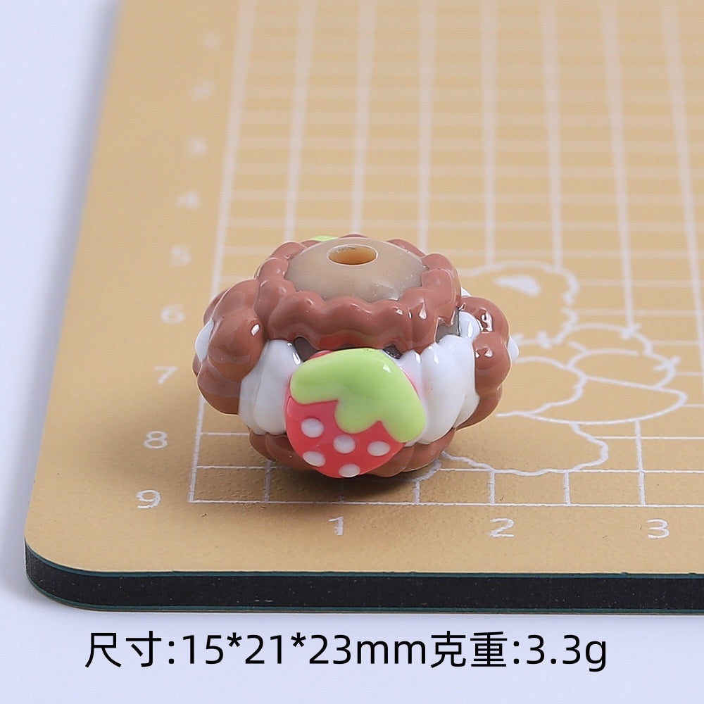 Hand-painted Strawberry Beads