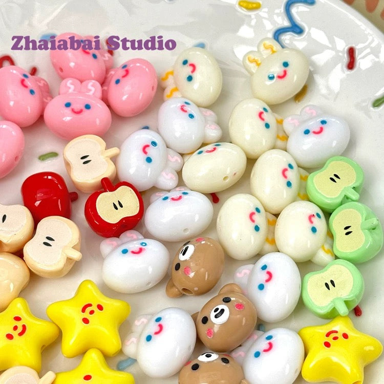 Cute Apple Cartoon Beads