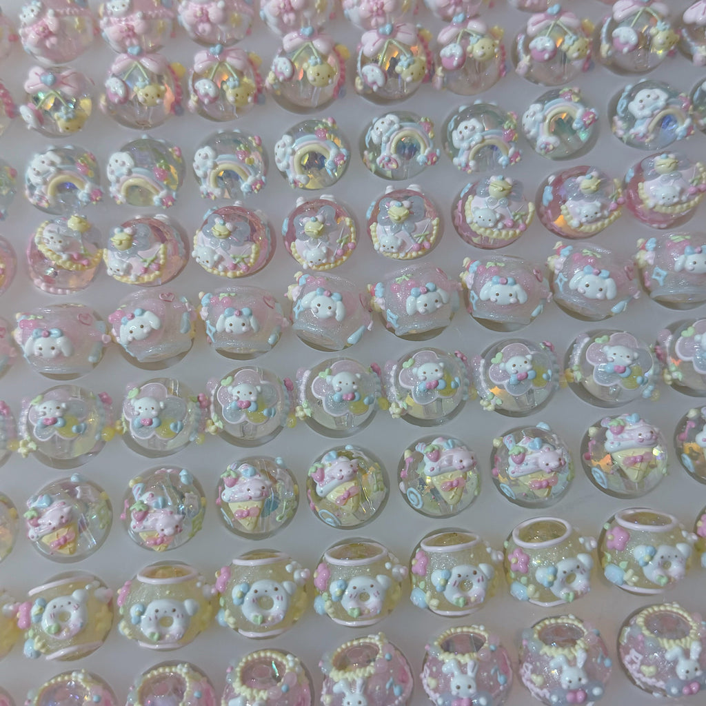 Macaron Cartoon Hand-Painted Beads