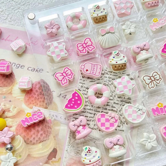 Pink-Toned  Alloy Beads