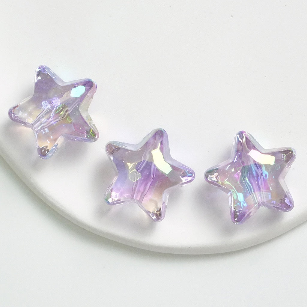 Transparent Star-Shaped Heart-Shaped Beads
