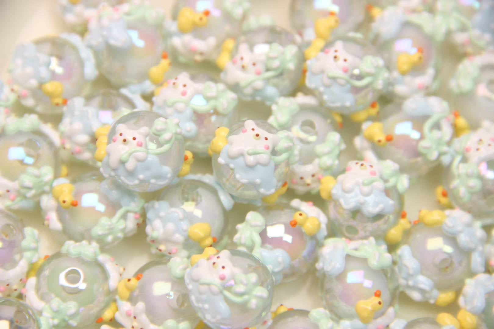 Cartoon Hand-Painted Beads