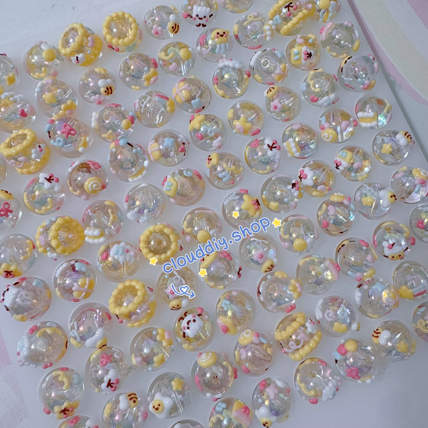 Yellow Is A Hand-Painted Bead