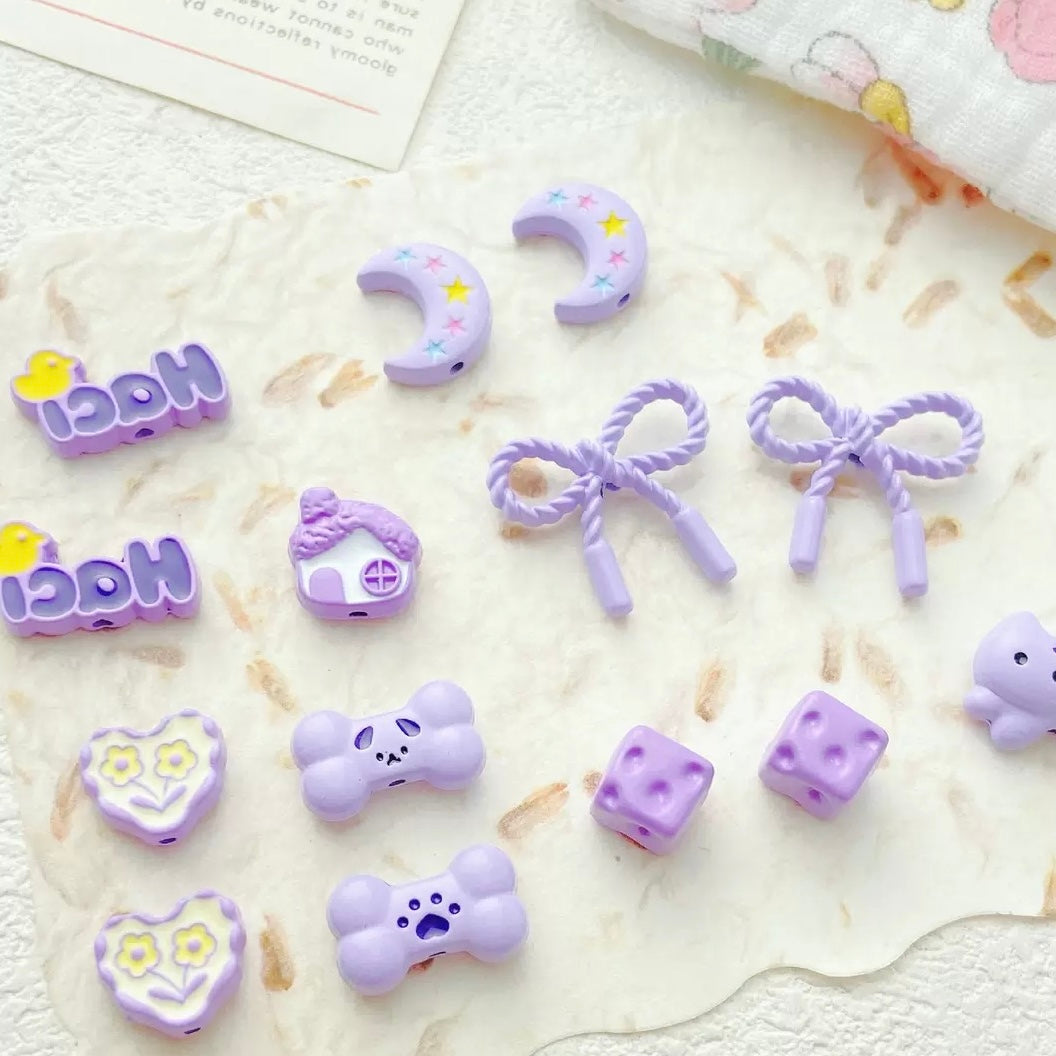 Purple-Colored Alloy Beads