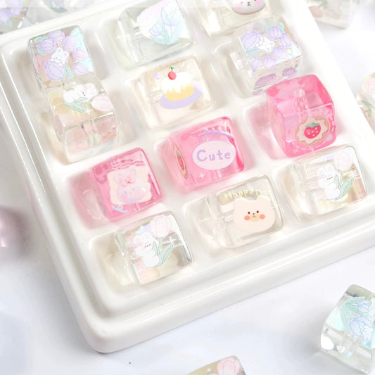 Translucent Square Bead String