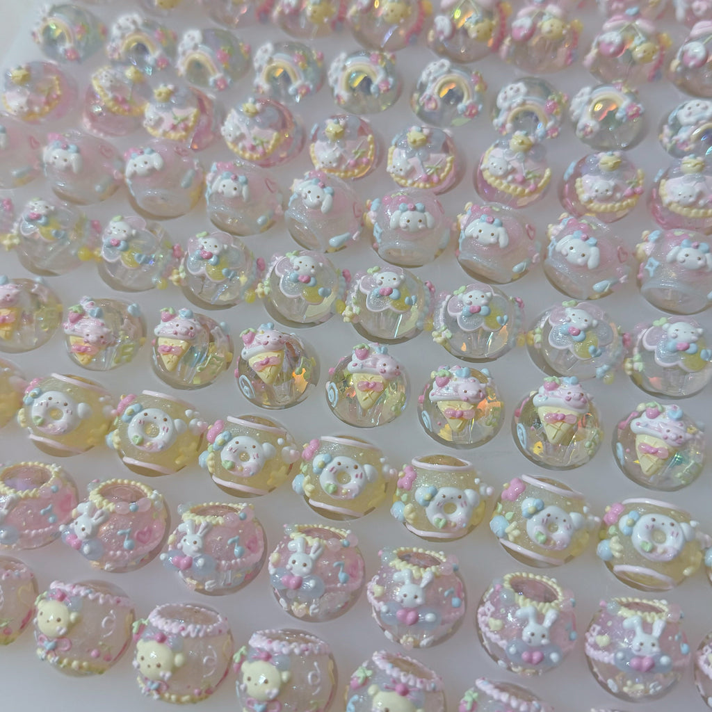 Macaron Cartoon Hand-Painted Beads