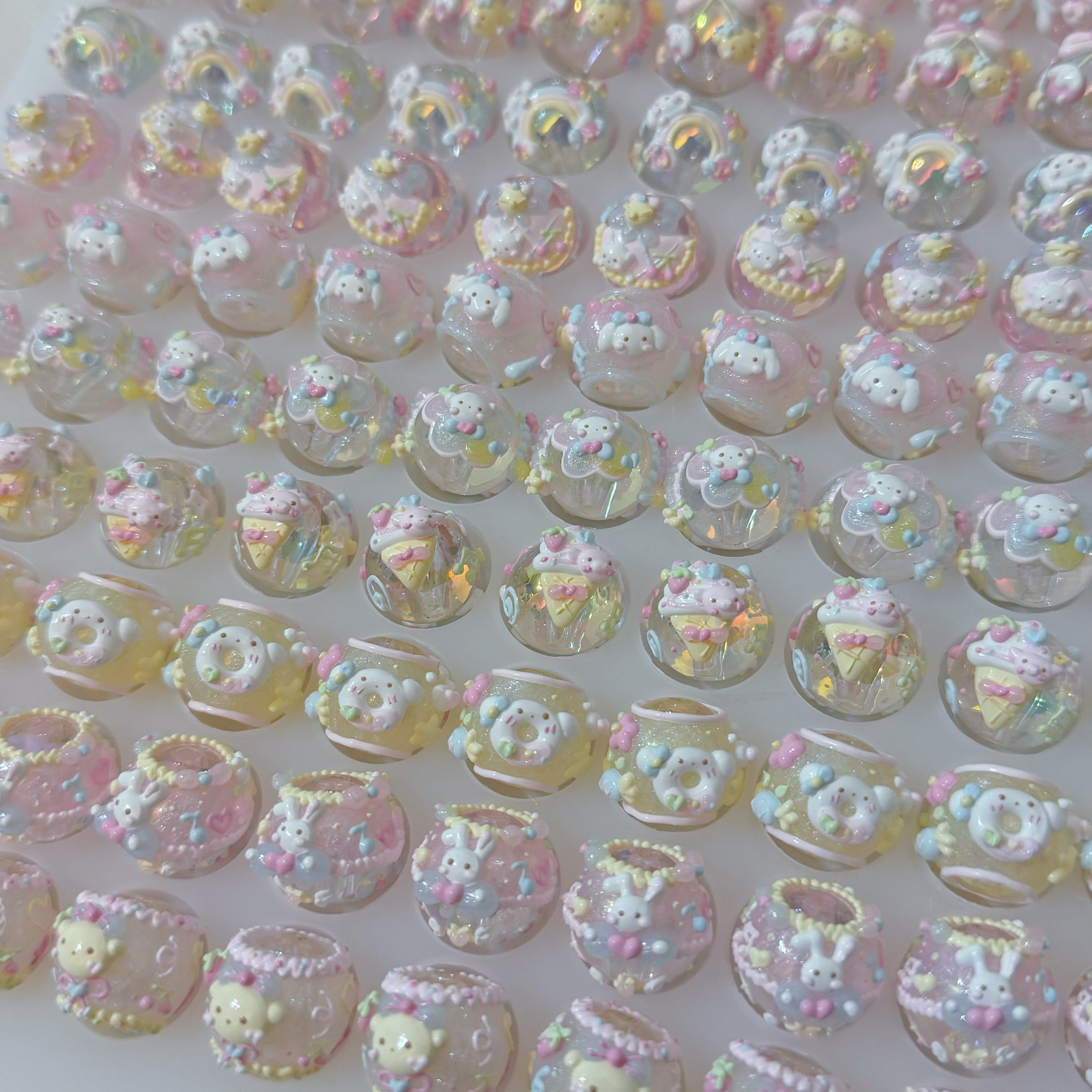 Macaron Cartoon Hand-Painted Beads