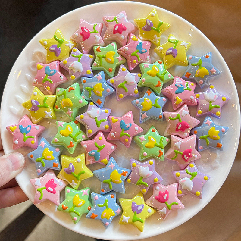 Hand-painted Stars Beaded