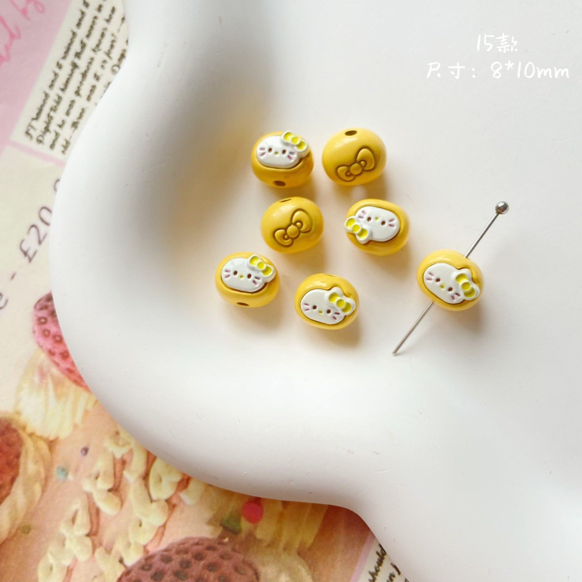 Alloy Hello Kitty Beads