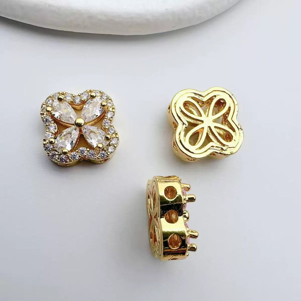 Crystal Flower Four-Way Beads